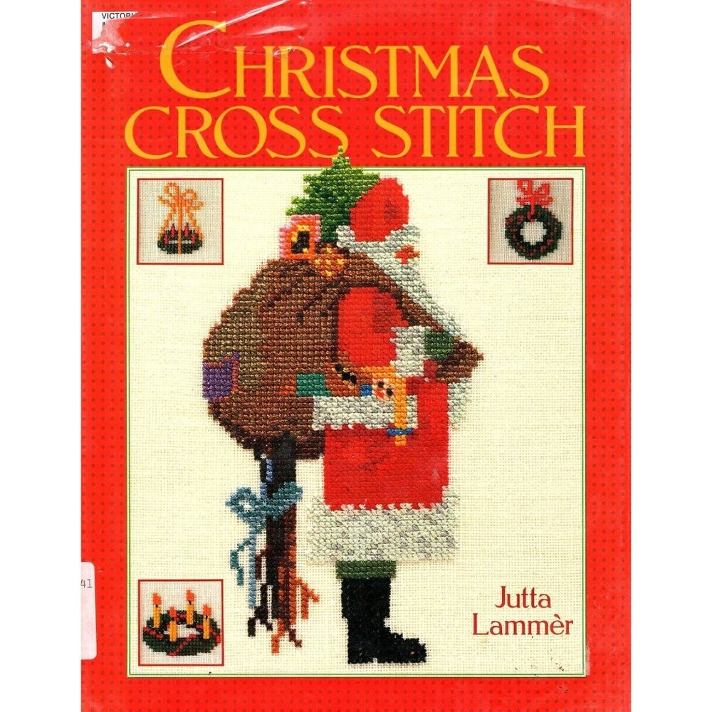 Christmas Cross Stitch Jutta Lammer Hardcover 1988 Cross Stitch Patterns
